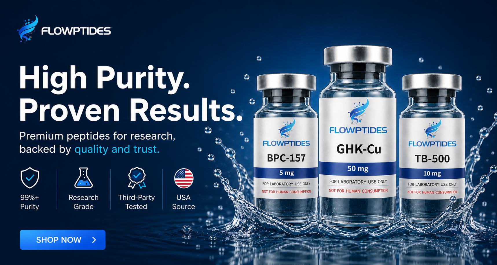 Flowptides Research Peptides 99% Purity 